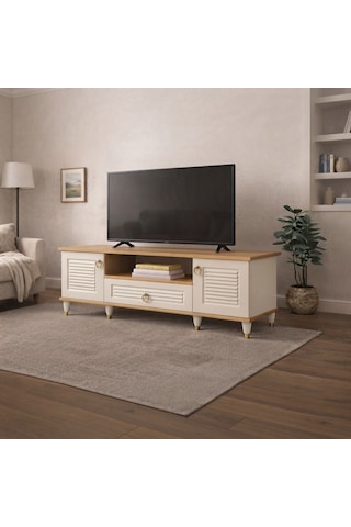 Bej Tv Ünitesi Tv Sehpası Ünite 140 Cm