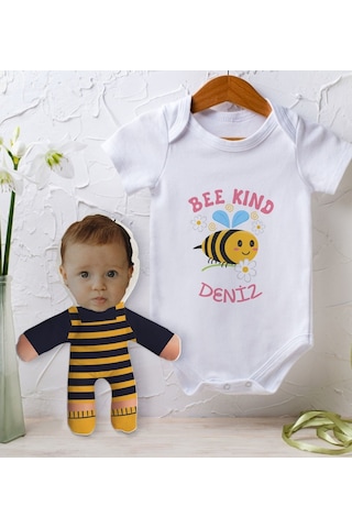 Bitmeyenkartus Bk Kids Kişiye Özel Fotoğraflı Bebek Yastık Ve Bebek Body Zıbın H (550906150) Çok Renkli