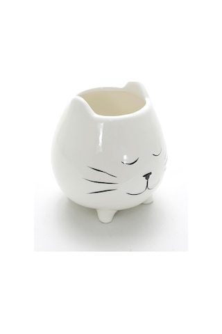 T.concept Kedi Figürlü Ayaklı Porselen Saksı