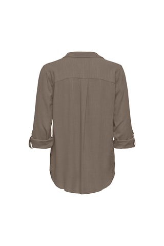 Only Onlyasmin Keten Karışımlı Regular Fit Klasik Yaka Gömlek Bayan Gömlek 15349102 Vizon VİZON