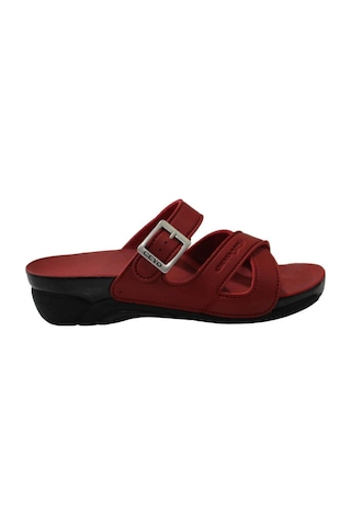 Ceyo Venedik-2 Kırmızı Ortapedik Bayan Terlik & Sandalet 001