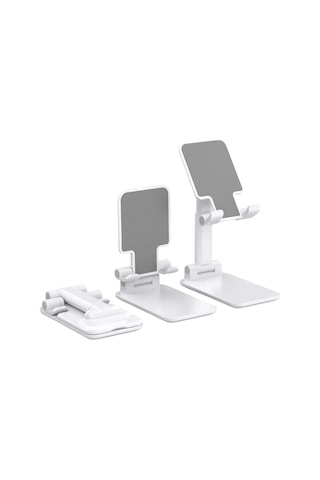 Ceylan Adam Ayarlanabilir Ergonomik Katlanabilir Masaüstü Telefon Tutucu Beyaz