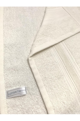 Lunox Home%100 Havlu Takımı Vücut Havlusu 90x140 Cm, Baş Havlusu 50x80 Cm, Ekstra Yumuşaklık Krem Sku: Smg8690010234940 Açık Bej
