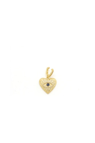Ajda Charm Çelik Altın Kaplama Kadın Göz Kalpli Model-chr-115 Gold