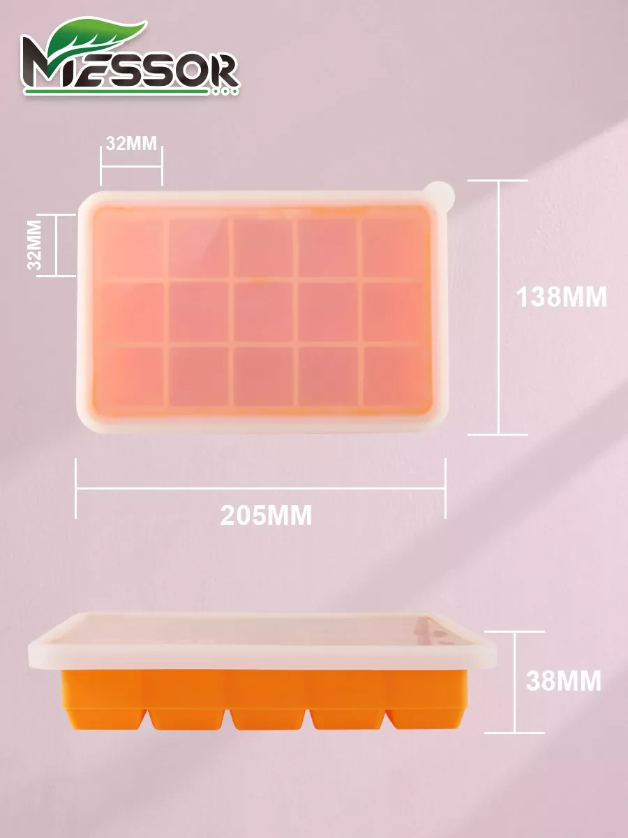 Messor 2 Adet Silikon Buz Kalıbı Seti 252940218 Turuncu