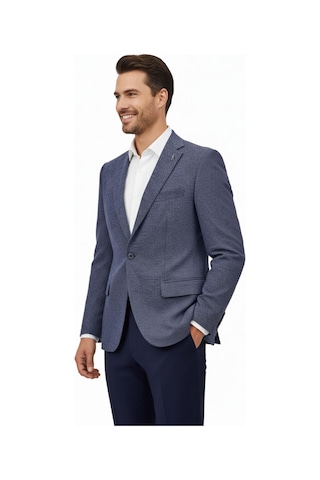 Erkek Tek Spor Ceket Çift Yırtmaçlı Bgl-st04980 İndigo