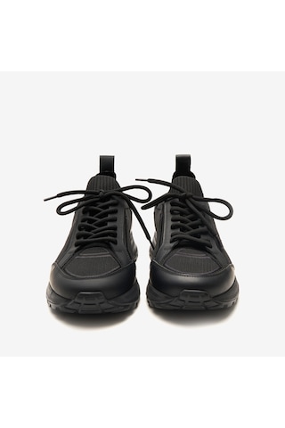 Siyah Sneaker Erkek 24314 Huds Triko Nakış