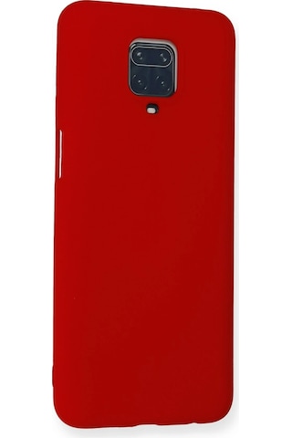 Cosmotex Newface Xiaomi Redmi Note 9 Pro Kılıf Nano İçi Kadife Silikon - Kırmızı