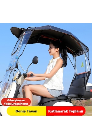 Motorsiklet Scooter Tentesi Yağmur Rüzgar Korumalı Gölgelik