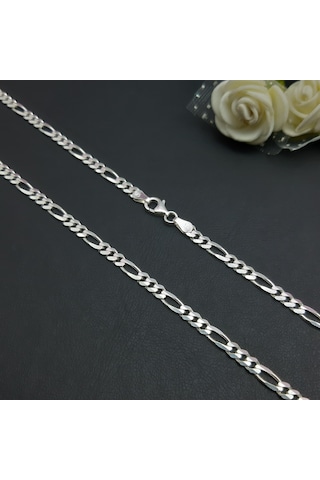925 Ayar Gümüş Figaro Model Kolye 3.8 Mm Gümüş