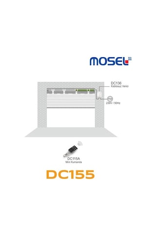 Mosel Power Dc155 Kepenk Alıcı Set (Kablo Ve 2 Kumanda Dahil)