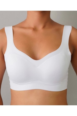 F.K Fk Lazer Kesim Pedli Seamless Bralet Sütyen-beyaz Beyaz