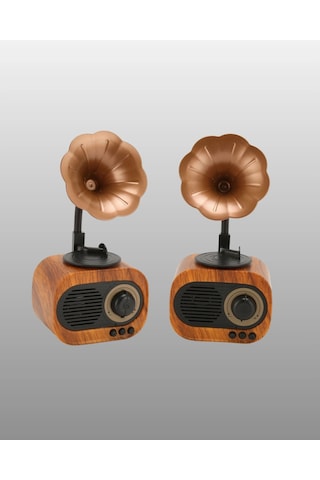 Retro Tasarımlı Mini Bluetooth Hoparlör Ve Fm Radyo Çoklu Medya