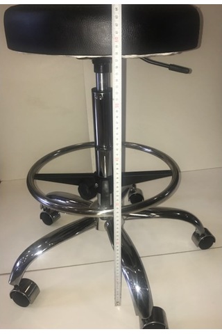 xDekofis Bar TaburexYüksek Oturak Amortisörlü Tekerlekli Krom