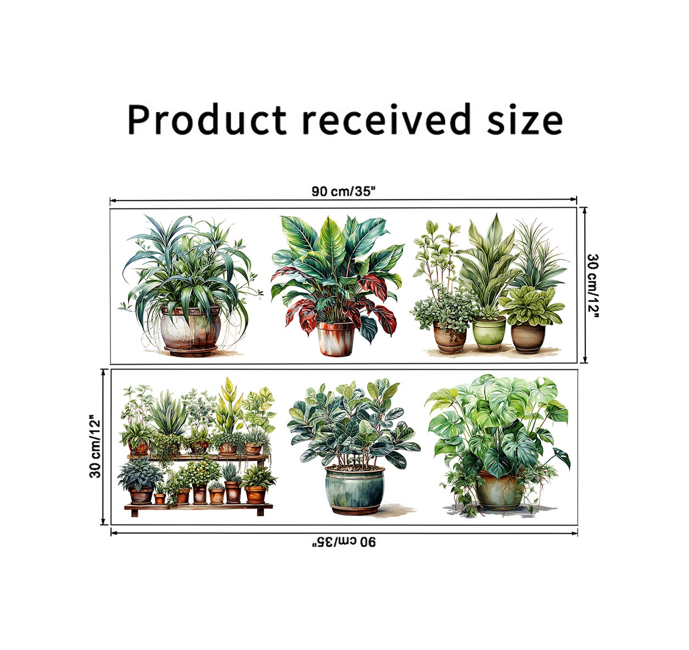 6 Li Sticker Saksılı Çiçek Modelleri 4741 Akçaağaç