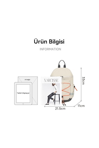 Hafif Açık Hava Sırt Çantası Nefes Alabilen Katmanlı Dağcılık Sırt Çantası Bej