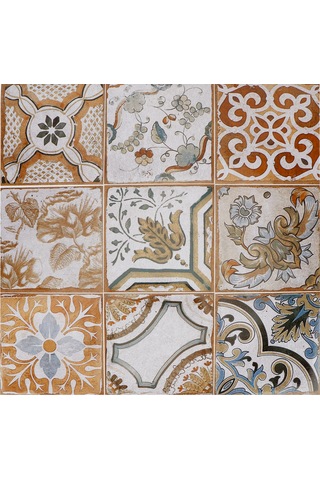 Gajeena Pvc 15x15cm 24 Adet Vintage Desenli Su Geçirmez, Yağ Geçirmez, Kolay Kurulum Ev Dekorasyonu Otostik Duvar Sticker Et149 Diğer