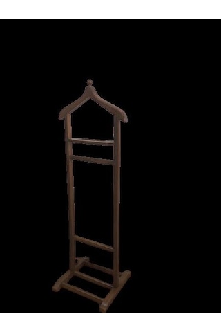 Dilsiz Uşak 90537 Tek Tepe Model Parlak Ceviz Lake Askılık Ahşap Kayın El Yapım Ceviz