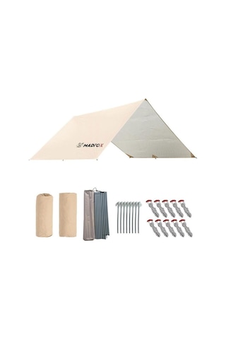 Çadır Brandası - Madfox - Güneş Ve Rüzgar Koruma - Oem Kanvas Tarp 4 3 Mt Çok Renkli