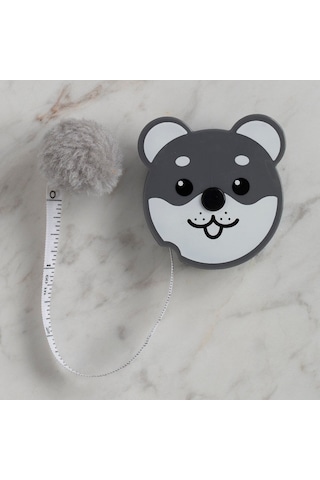 Büro Ev Ofis İçin 1,5mt Ölçer Koyu Gri Şerit Metre Sevimli Motif Mezura Diğer