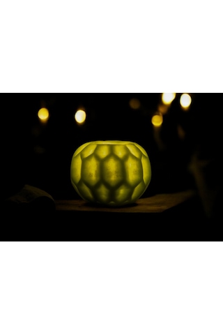 Fener Mum Petek Yeşil Kavun Kokulu Dekoratif Mum