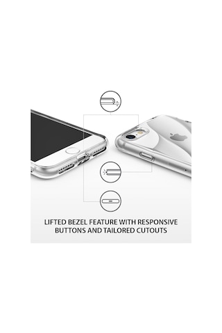 Ringke Flow Apple Uyumlu iPhone 7/8 İle Kılıf Crystal Clear 3d Dalga Efekti Hafif Esnek Şeffaf Transparan