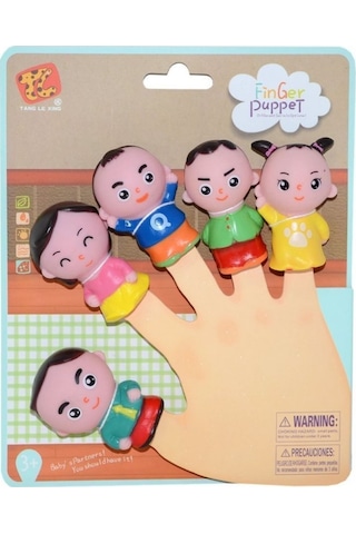 Finger Puppet Kızlar Parmak Kukla Seti 5 Figürlü Oyuncak Parmak Kukla Çok Renkli