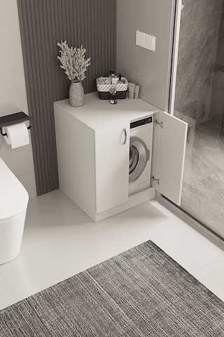 Dekorfim DF03107AC Kapaklı Çamaşır Makinesi Dolabı Çamaşır Alt Modül