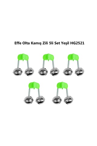 Effe Olta Kamış Zili 5li Set Yeşil Hg2521