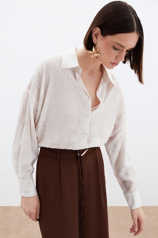 Sateen Desenli İnce Salaş Gömlek - Taş-136014 Taş