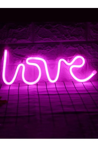 Riota Neon Love Yazı Lambası, Pembe Işık 175487402 Pembe