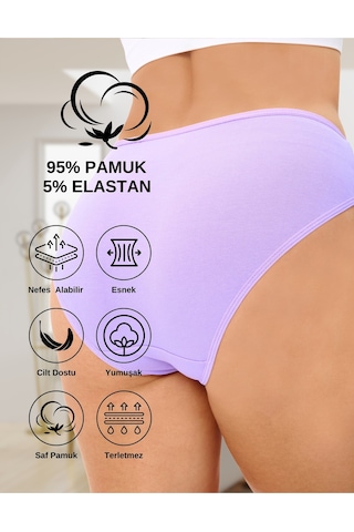 Alya Underwear Kadın Külot Basic Slip Renkli Pamuklu Iç Çamaşırı 10'lu Paket Multicolor-x32 Multicolor - X33