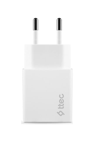 Ttec 2SCS21DB Ttec Smartcharger Duo 2.4A Seyahat Sarj Aleti Cift Usb+ Lightning ve Micro USB Kablo Beyaz
