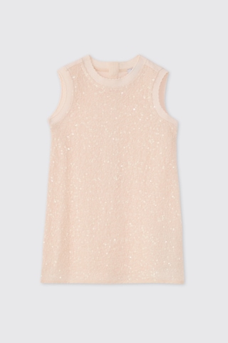 Panço Kız Çocuk Payetli Pudra Elbise 2611gk26012 Pembe