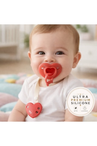 Tgm Baby Ultra Premium Silikon Kalpli Emzik Plus Kırmızı