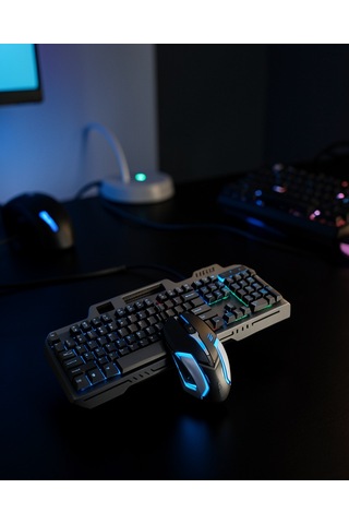 Rgb Aydınlatmalı Mekanik Hissiyatlı Klavye Mouse Set Xuczpg8018klavyeeeee-1 Diğer