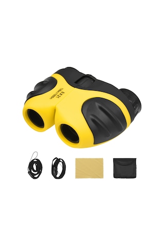 Suofeng Çocuklar İçin 8x21 Kompakt Binokülör - Bak4 Prisma, Fmc Lensli, Dayanıklı Ve Güvenli - Sarı Renkli Çanta Ve Askı İçerir