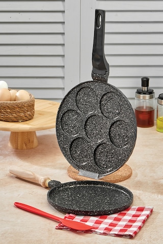 Polochef Granit Gözleme Ve Pankek Tavası Set Siyah