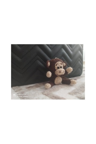 Bdphome Amigurumi Maymun Anahtarlık Kahverengi