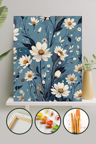 Sayılarla Boyama Tuval Seti 40x50 Cm - Papatya