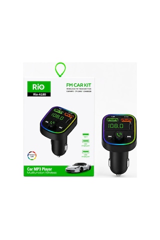 Kablosuz Araç Mp3 Çalar Fm Transmitter Type-c Ve 2 Usb Şarj Portlu