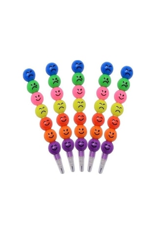 Emoji Yumurtlayan Yuvarlak Kurşun Kalem 4 Grup 28 Uç