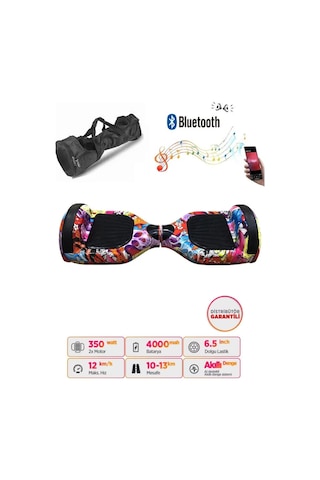 Citymate Elektrikli Kaykay Hoverboard Akıllı Denge 6.5 Inch + Hoverkart + Çanta Extrem Paket D16