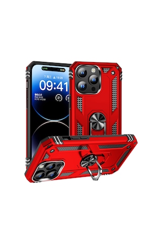 Apple Uyumlu iPhone 15 Pro Max Zore Vega Kılıf-kırmızı Kirmizi Kırmızı