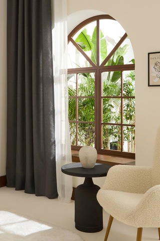 Kaşmir Home Perla Keten Fon Perde Antrasit 150x270 Cm Antrasit