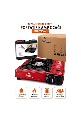 Portatif Taşınabilir Kamp Ocağı Tek Gözlü Kırmızı Kartuşlu Mini Piknik Ocağı Çantalı Açık Hava Kamp Ekipmanı Gezi Yemek Pişirme Ocağı Deprem Ve Ayarlanabilir Ocak Seti Dağcılık Karavan Uyumlu Gazlı Kırmızı Kırmızı