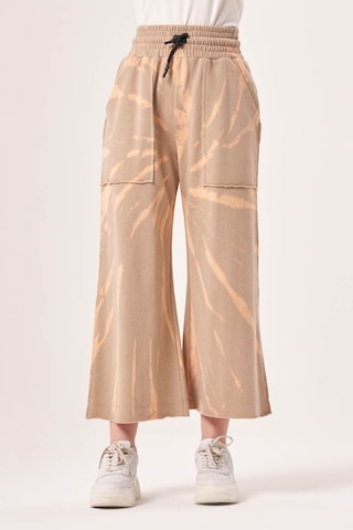 Mizalle Batik Örme Bej Pantolon Bej