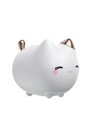 Baseus Cute Series Silikon Sevimli Kitty Karikatür Gece Lambası Beyaz