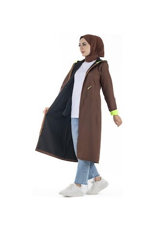 Sevitli Neon Trençkot-kahverengi-2447-kahverengi Kahverengi