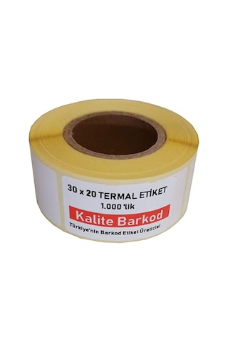 30X20 Kalite Barkod Termal Etiket 30X20 Kalite Barkod Termal Etiket